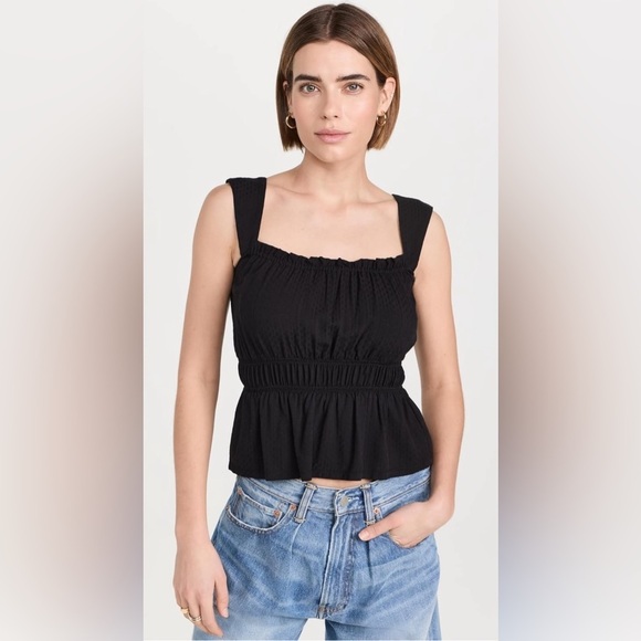 PAIGE Laureth Smocked Puff Sleeve Top – Black | NWT | Size S - Picture 2 of 8